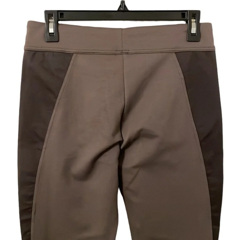 Free People Women's Gray/Brown Legging Pant Faux Suede Side‎ Panel Jogger Size S